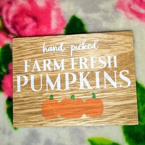 Farm Fresh PUMPKINS Patch Mini Wood Sign